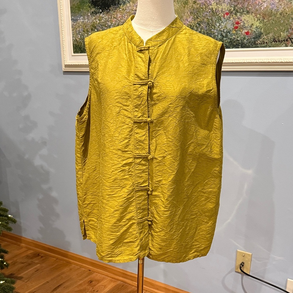 Eileen Fisher Mustard Sleeveless Blouse
